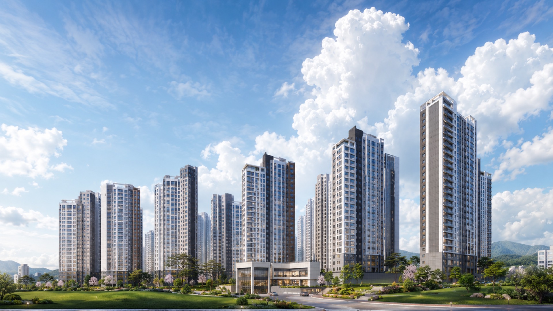 힐스테이트 지석 단지 전경 — 9개동 571세대